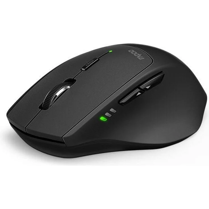 Rapoo MT550 kabellose Maus, Bluetooth und Wireless (2.4 GHz), mehrere Geräte verbinden, 1600 DPI Sensor, schwarz – Bild 2