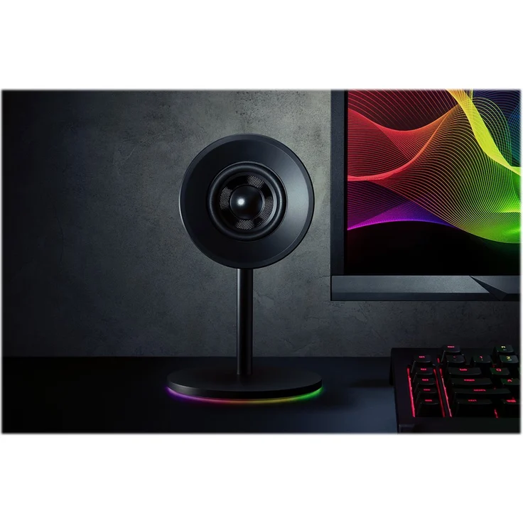 Razer Nommo Chroma 2.0 Gaming Lautsprecher (USB Lautsprecher PC mit Breitband-Sound, 3 Zoll Treiber aus Glasfaser und Razer) chroma RGB Beleuchtung – Bild 3