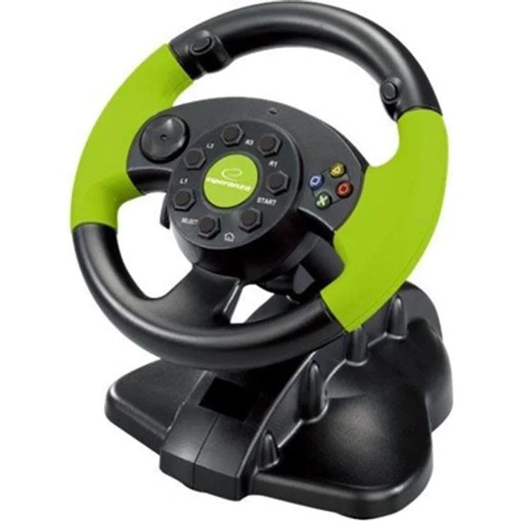Esperanza HIGH OCTANE XBOX-Edition Gaming Lenkrad mit Gas- und Bremspedal für XBOX 360, Playstation 3 und PC mit Vibration und 13 Action-Tasten – Bild 2