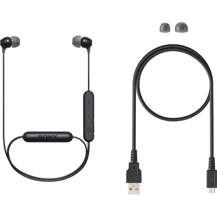 Sony WI-C300 In-Ear Kopfhörer, mit Bluetooth, Mikrofon, schwarz – Bild 7