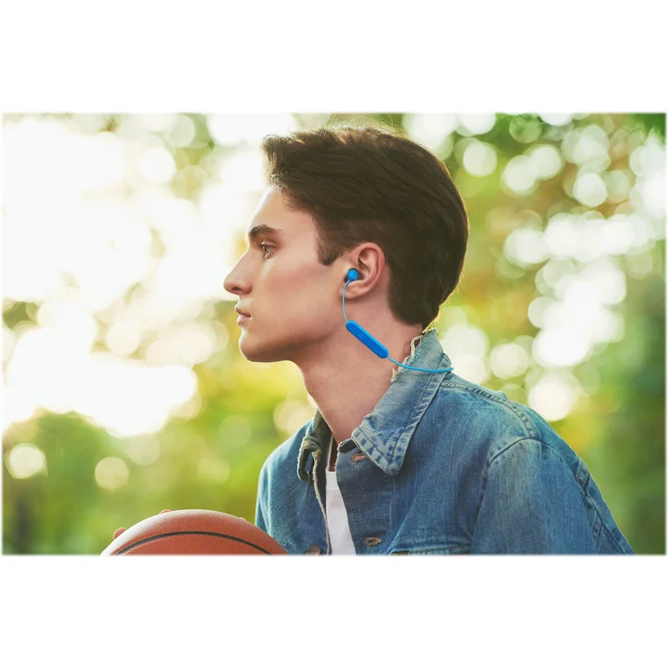 Sony WI-C300 In-Ear Kopfhörer, mit Bluetooth, Mikrofon, blau – Bild 5
