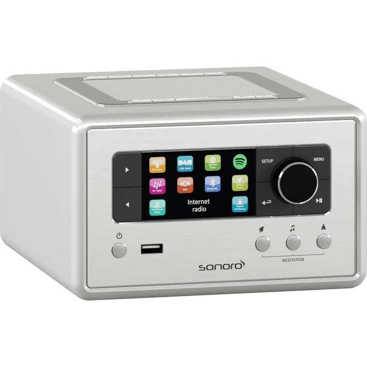 Sonoro Relax Internetradio mit Bluetooth, WLAN, TFT-Display, Wecker, silber - Preisvergleich – Bild 4