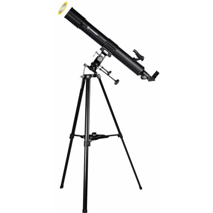 Bresser Refraktor Teleskop Taurus NG 90-900 mit Sonnenfilter, MPM Montierung, 3-Bein-Stativ und Smartphone Kamera Adapter zur Himmels- und Sonnenbeobachtung, schwarz – Bild 2