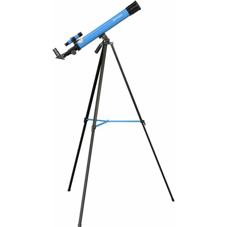 Bresser Junior Linsenteleskop 50-600 AZ mit Stativ zum Beobachten von Mond, Planeten und Tageslichtbeobachtungen inklusive Zubehör, blau – Bild 2