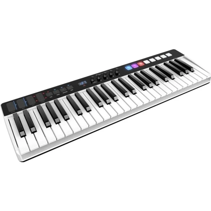 IK Multimedia iRig Keys I-O MIDI 49 - MIDI-Tastatur, tragbare Klaviertastatur, für Mac, iPhone und iPad, 49 Tasten, 8 Pads, Musikproduktionsstation, Software und Anwendungen – Bild 2