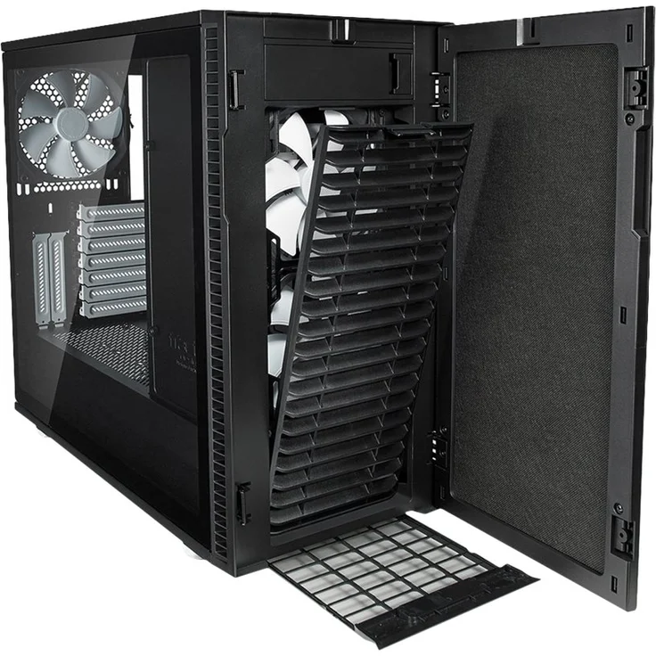 Fractal Design Define R6 Black Tempered Glass, PC Gehäuse (Midi Tower mit Seitenteil aus gehärtetem Glas) Case Modding für (High End) Gaming PC, schwarz – Bild 14