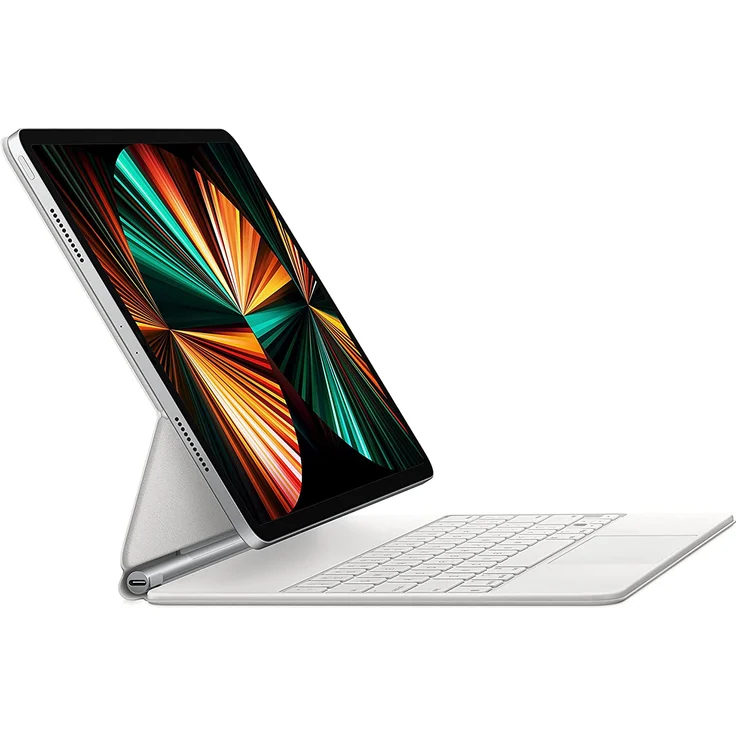 Apple Magic Keyboard für iPad Pro 12.9'' 2021 (5. Generation) - Britisches Englisch Weiß – Bild 2