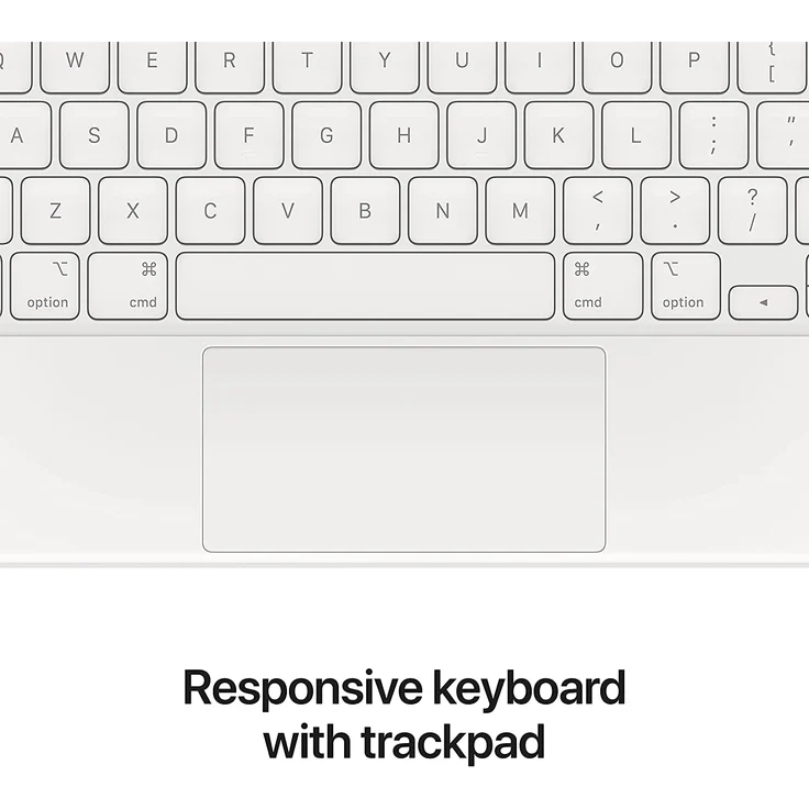 Apple Magic Keyboard für iPad Pro 12.9'' 2021 (5. Generation) - Britisches Englisch Weiß – Bild 5