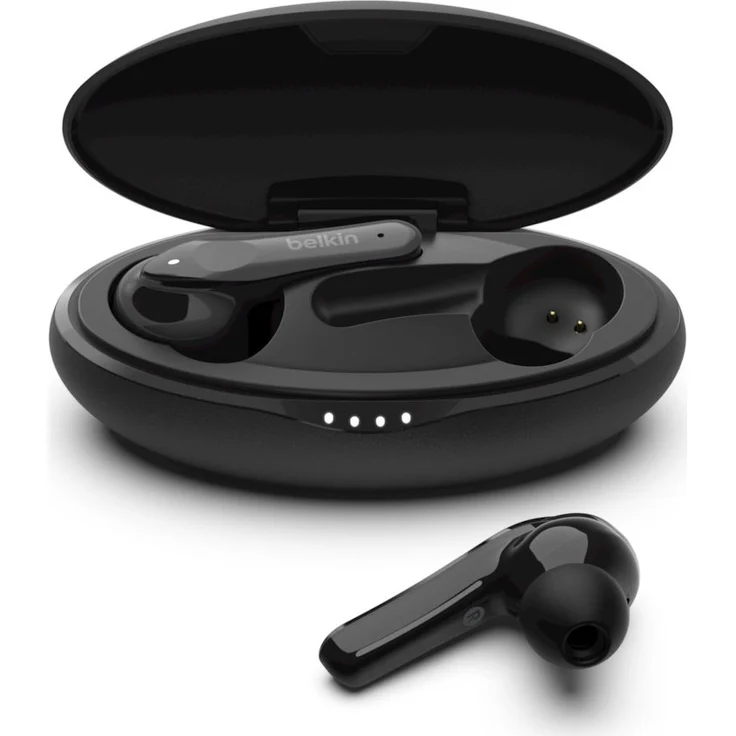 Belkin SoundForm Move Plus, True Wireless In-Ear Kopfhörer, mit Bluetooth, Mikrofon, wasserfest (IPX5), schwarz – Bild 1