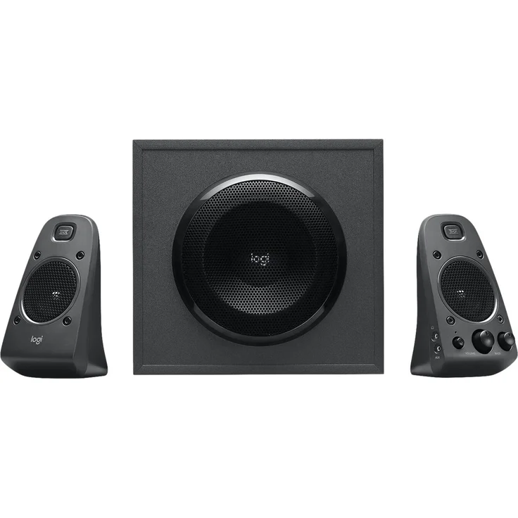 Logitech Z625 2.1 Lautsprecher-System mit Subwoofer, THX-zertifiziert, 400 Watt Spitzenleistung, 3,5 mm Eingang, Cinch- & Optischer Eingang, EU Stecker, PC-TV-Tablet-PS4-Xbox-Wii - schwarz – Bild 2