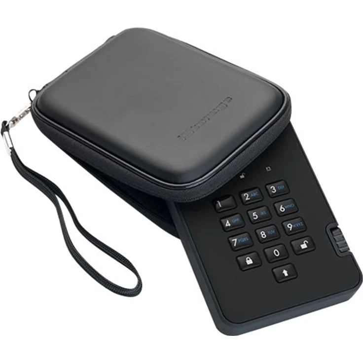iStorage diskAshur² - Solid-State-Disk - verschlüsselt - 2 TB - extern (tragbar) - USB 3.1 - FIPS 197, 256-bit AES-XTS - Phantomschwarz (IS-DA2-256-SSD-2000-B) – Bild 3