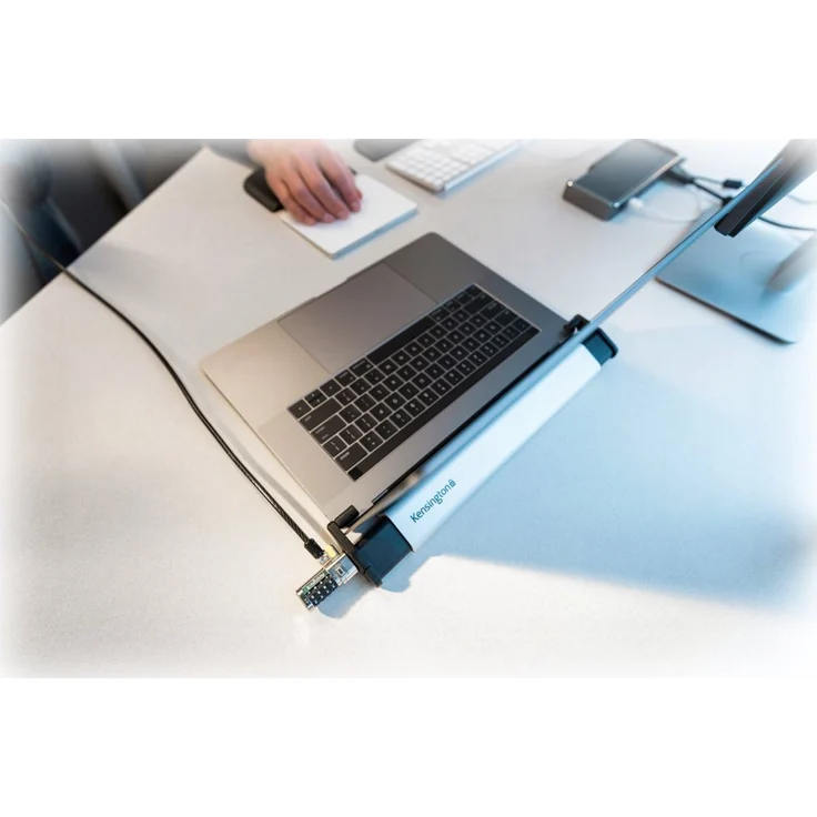 Kensington K64451WW Laptop Locking Station 2.0 (für 11 Zoll- 15,6 Zoll MacBook and ultraflache Laptops mit verstellbare Sicherungsarmen, nicht-invasivem Schließmechanismus und Kratzschutzleisten) – Bild 2