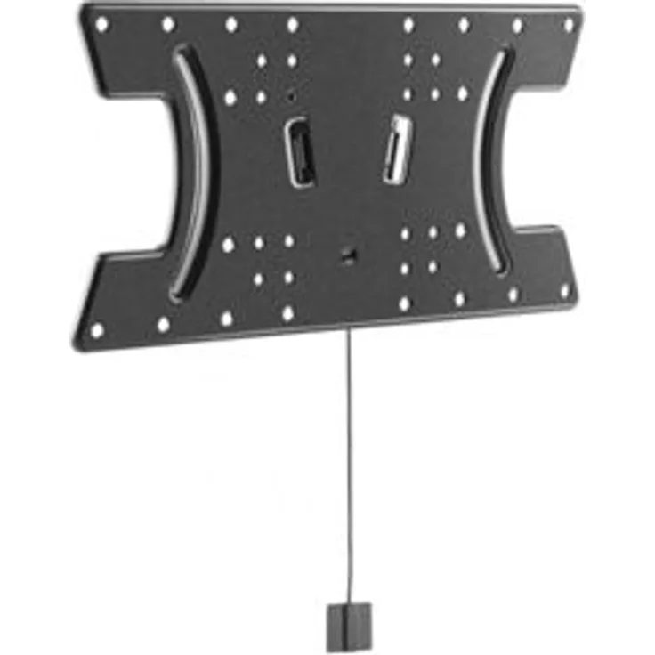 TECHLY Wandhalterung Slim fuer OLED TV 32 - 65 Zoll Schwarz Unterstuetzt VESA 400x200 Traglast bis 30Kg