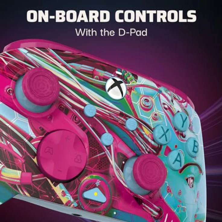 PDP Android Dreams Rematch Glow Advanced Wired Controller, Gaming Controller mit Leuchten im Dunkeln, Mehrfarbig für Xbox Series S, Xbox Series X, Xbox One S und PC – Bild 7