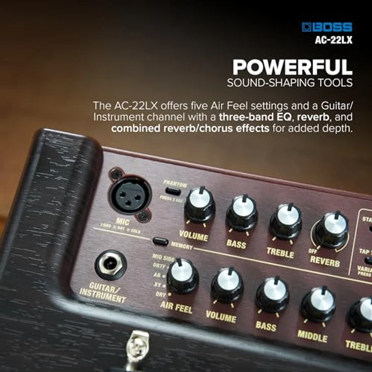 Boss by Roland AC-22LX Tragbarer Akustikverstärker mit 10W Stereo, XLR-Mikrofoneingang und integrierter Rhythmus-Box – Bild 4