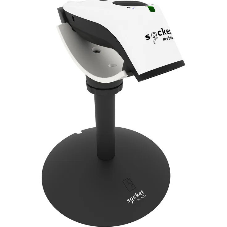 Socket Mobile SocketScan S720, Tragbares Bluetooth-Barcodelesegerät für 1D/2D-Codes, ergonomisch, kabellos, Weiss
