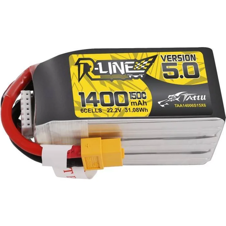 Tattu R-Line 5.0 TAA14006S15X6 Industrie-Akku 1400 mAh 22,2 V 150C 6S1P XT60