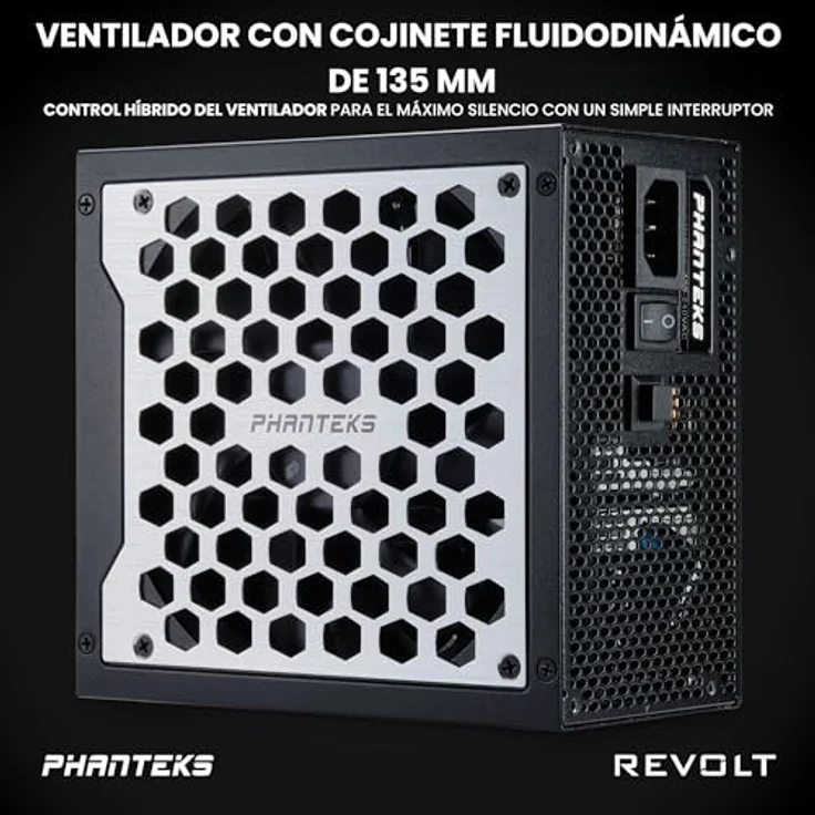 Phanteks Revolt 1600W Titanium, ATX 3.0, PCIe 5.0, vollmodular - 1600 Watt, schwarz, PC Netzteil, Schwarz – Bild 2