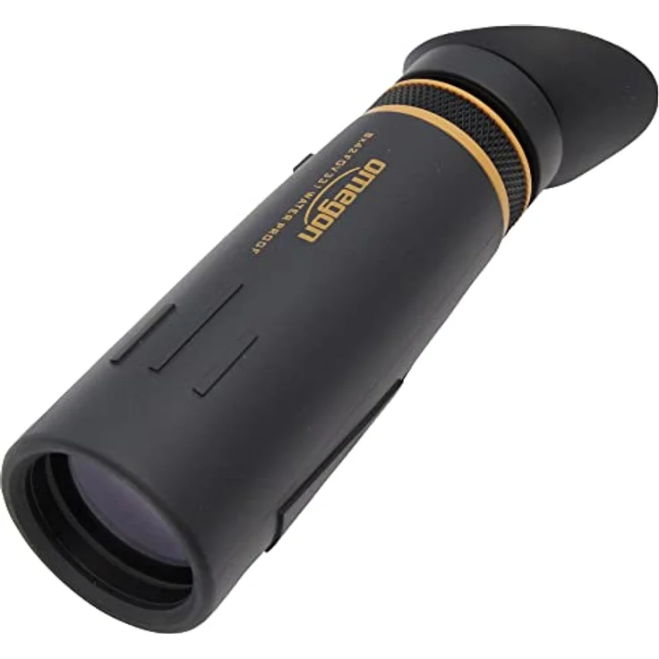 Omegon Monokular Orange 8x42, wasserdicht mit fixierter Schärfe und griffigem Design – Bild 1