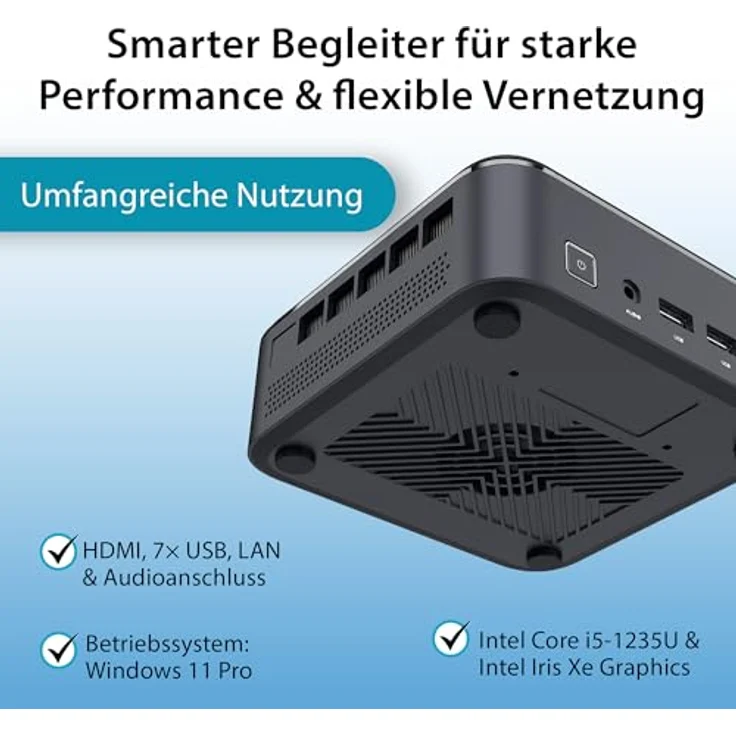 VALE ACEMAGIC E3C Mini-PC Intel i5-1235U, 16 GB RAM, 512 GB SSD, leiser Büro-PC mit Wi-Fi 6 und Windows 11 Pro – Bild 5