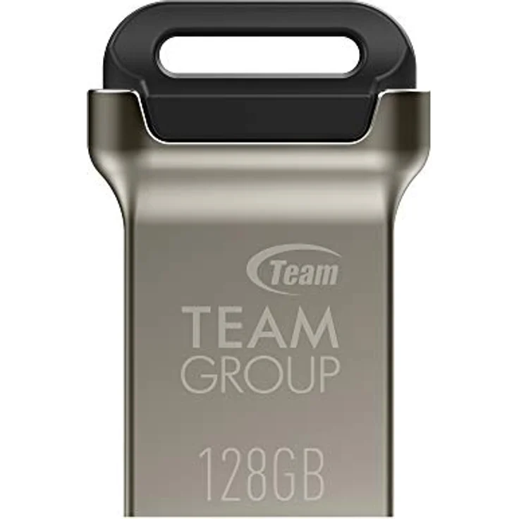 TEAMGROUP C162 128 GB USB 3.2 Gen 1 (USB 3.1/3.0) Mini passt Metall USB Flash Drive, Lesegeschwindigkeit bis zu 90 MB/s, externer Speicher Thumb Drive Memory Stick TC1623128GB01 – Bild 1
