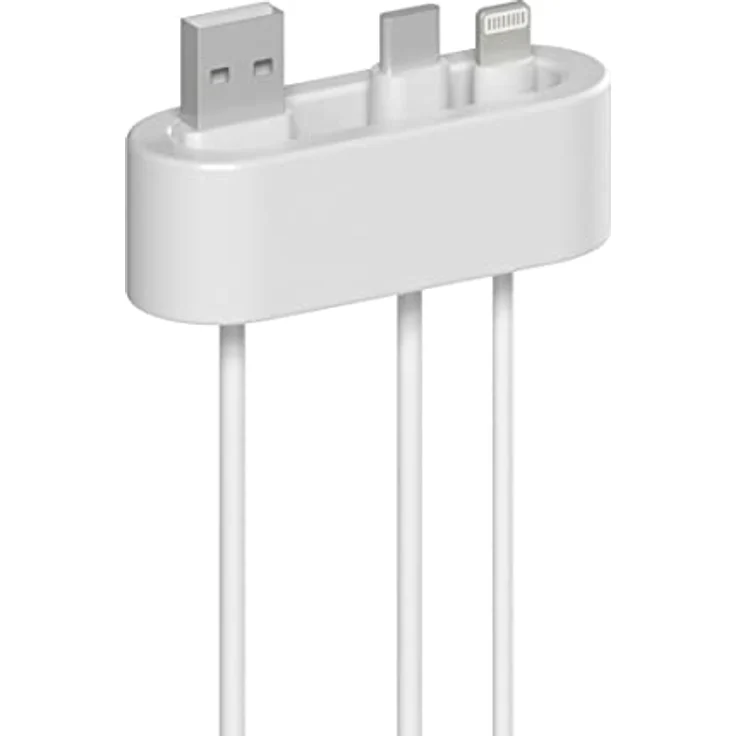 Hama Selbstklebende Kabelhalter, Kabel-Organizer (TPR, Band 3M, 2x2x6,5cm) weiß – Bild 2