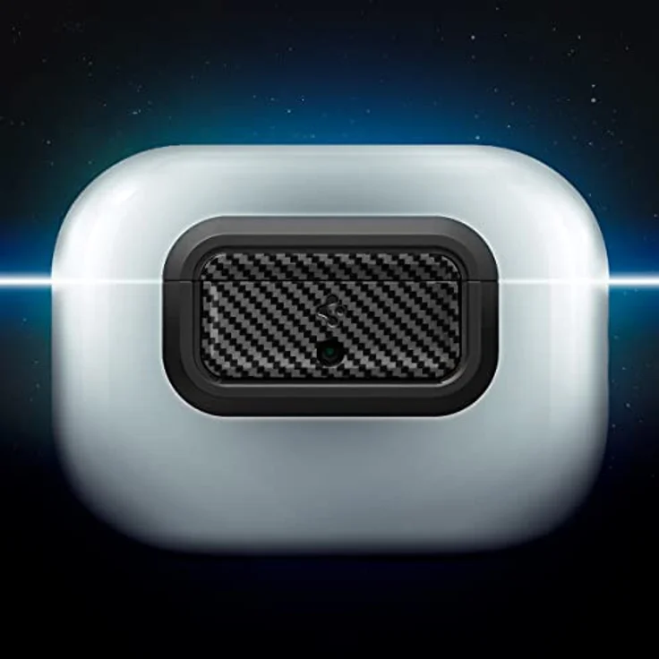 Spigen Lock Fit M [EZ FIT] Verriegelung für AirPods Pro 2. Generation/ AirPods Pro (2019), Carbon, mit Handschlaufe, keine Hülle enthalten – Bild 2