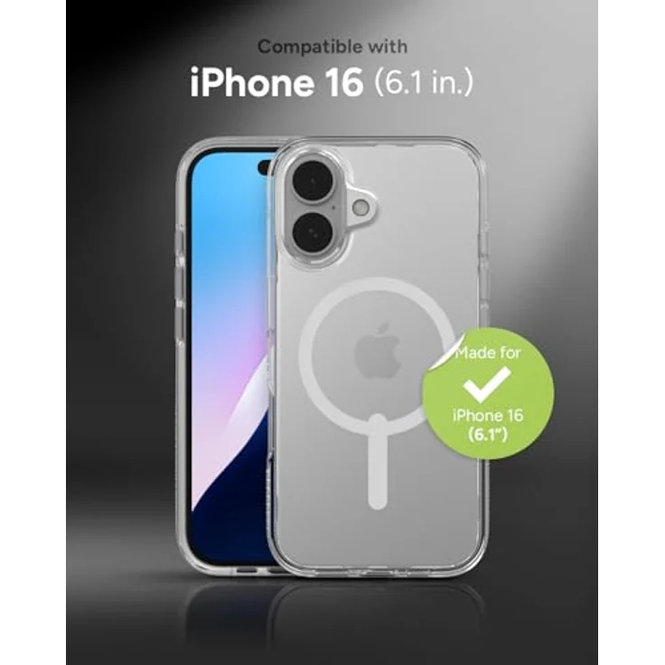 ZAGG Crystal Palace Snap, Graphen-verstärkte Hülle für iPhone 16 [6.1-Inch], MagSafe kompatibel, transparent – Bild 2