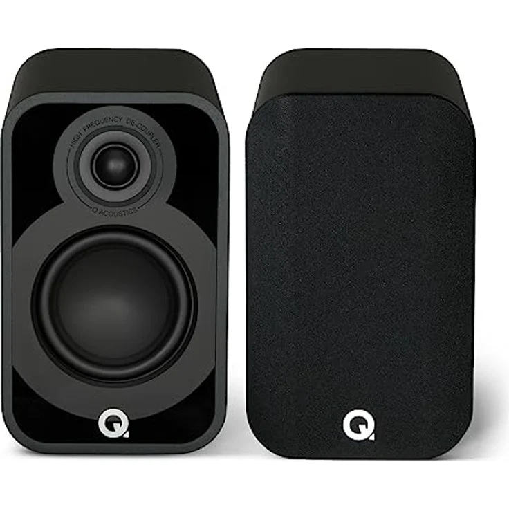 Q Acoustics 5010 Kompakte Bücherregal-Lautsprecher, 11,4 cm Mittel-/Bass-Treiber, 2,5 cm Hochtöner, Rückseitig portiertes MDF-Gehäuse, HiFi Surround-Sound-System, schwarz – Bild 1