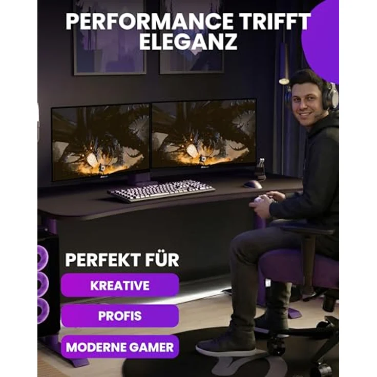 Arozzi Nova 27” Gaming Monitor, QHD 1440p, IPS, 180Hz, Adaptive Sync, HDR10, flimmerfrei, 100% sRGB, Schwarz – Bild 5
