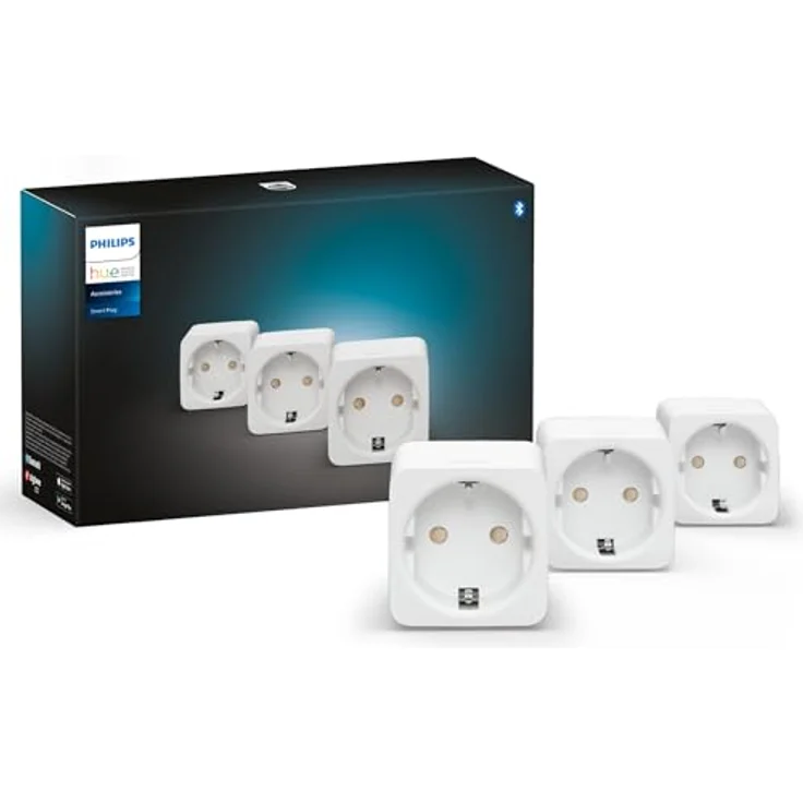 Philips Hue Smart Plug, Smarte Steckdose zur Steuerung von Leuchten über die Hue App oder Sprachassistenten, kompatibel mit Hue Bridge – Bild 1