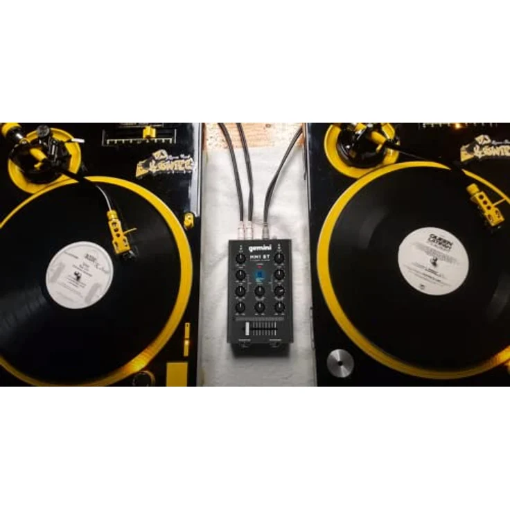 Gemini Sound MM1BT Bluetooth Professional Audio 2-Kanal Dual Mic Input Stereo 2-Band Rotary Compact DJ-Podcast-Mixer mit Crossfader und individueller Verstärkungssteuerung - Preisvergleich – Bild 3