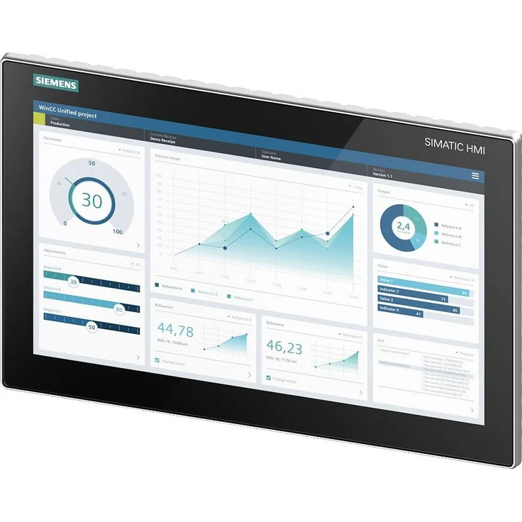 SIEMENS SIMATIC HMI 6AV2128-3QB06-0AX1 MTP1500 Unified Comfort Panel, 15.6 Zoll Widescreen-TFT-Display, Touchbedienung, PROFINET Schnittstelle, silberner Aluminiumrahmen