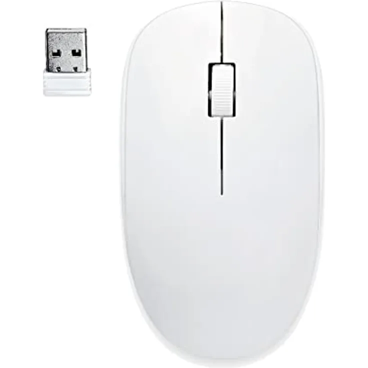 APM France, 200023, Optische Maus ohne Kabel, USB, Weiß
