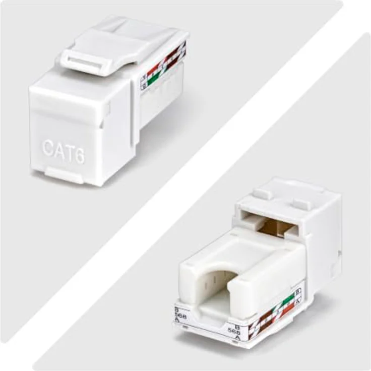 StarTech Cat6 Keystone Jack 24er-Pack, UTP, 90° LSA Anschluss, für LAN Verkabelung, Weiß – Bild 4