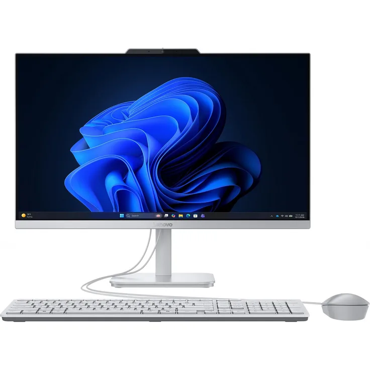 Lenovo AIO A105a, 23,8 Zoll All-in-One PC mit AMD Ryzen 5, 16 GB RAM, 512 GB SSD, Cloud Grey