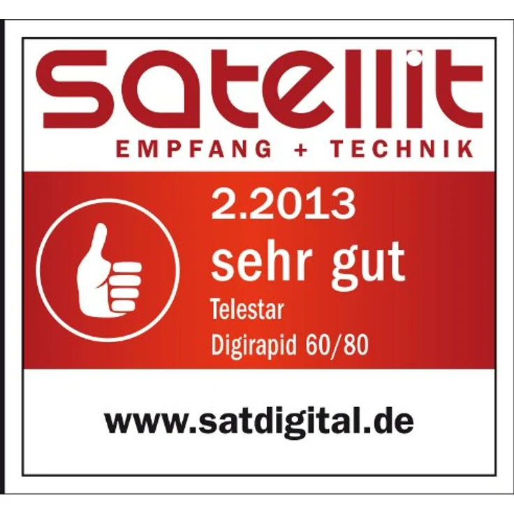 Telestar Digirapid 80 SAT-Spiegel (80 cm Aluminium-Spiegel, vormontierte Masthalterung, 40mm LNB-Halterung) lichtgrau – Bild 3