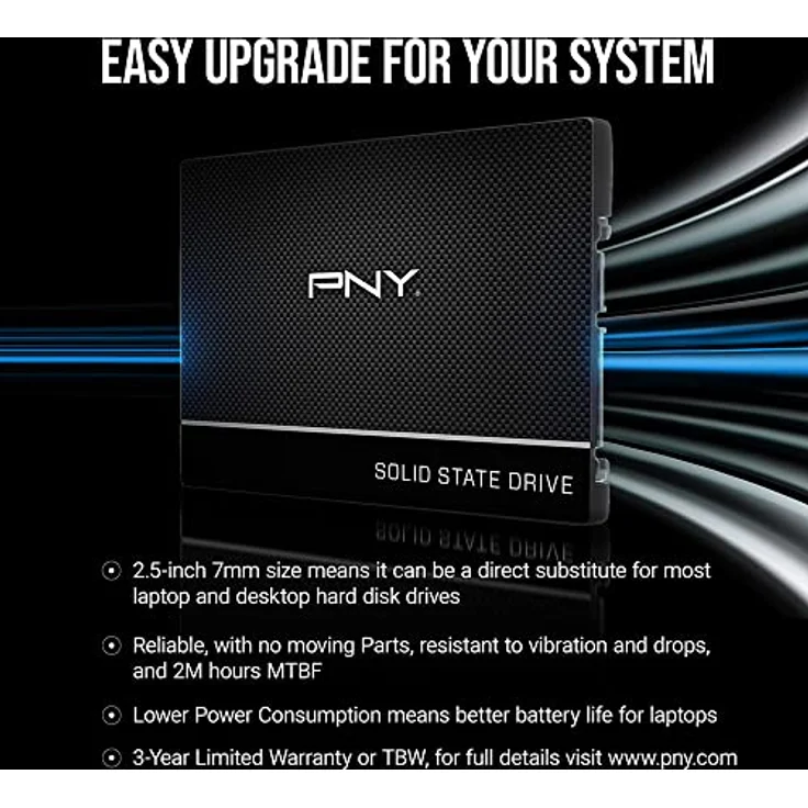 PNY CS900 1TB 2.5 SATA III Internal Solid State Drive (SSD) - (SSD7CS900-1TB-Rb) – Bild 5