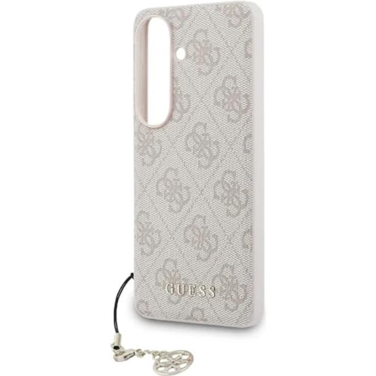 CG MOBILE Guess Klassischer Logo-Charme Hülle für Samsung Galaxy S26, Hardcase aus TPU/PC/Kunstleder, rosa – Bild 5