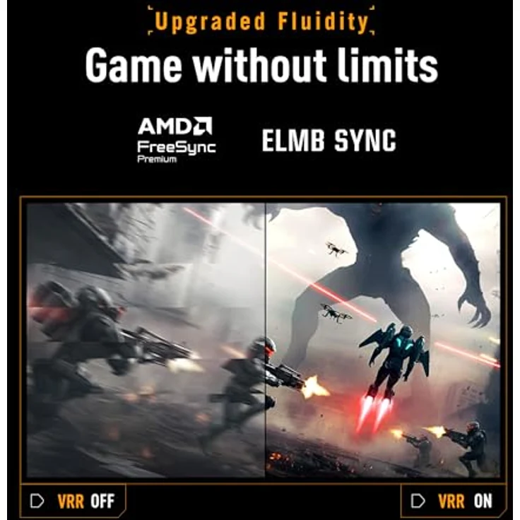 ASUS TUF Gaming VG27AQ5A, 27 Zoll WQHD Monitor mit 210 Hz, 0.3ms GtG, FreeSync, ELMB-Sync, HDR10, Fast-IPS Panel, DisplayPort, HDMI, USB-Hub, Lautsprecher – Bild 4