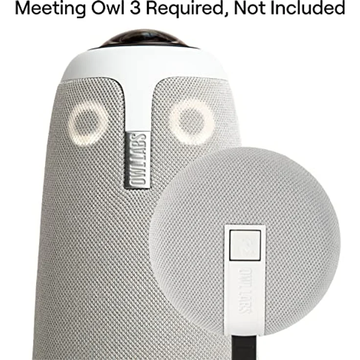 Owl Labs Expansion Mic für Meeting Owl 3 – erweitert die Audio-Reichweite in größeren Räumen um 2,5 Meter in Richtung des Mikrofons, Grau – Bild 2