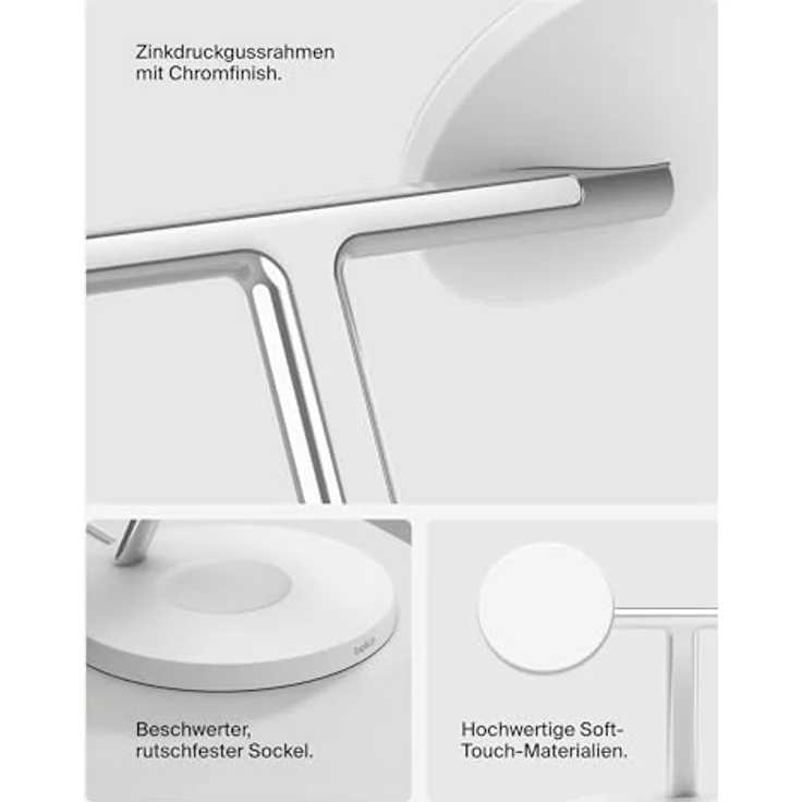 Belkin BoostCharge Pro Kabellose 3-in-1-Ladestation, 15 W Wireless Charger für iPhone, Apple Watch und AirPods, Qi2-Technologie – Bild 6