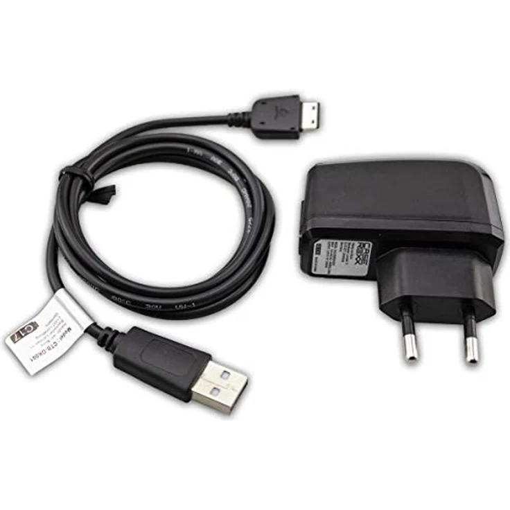caseroxx Ladegerät für Samsung GT-E1190, 220V Adapter mit Datenkabel und Überladungsschutz, 100 cm Kabel Länge – Bild 3