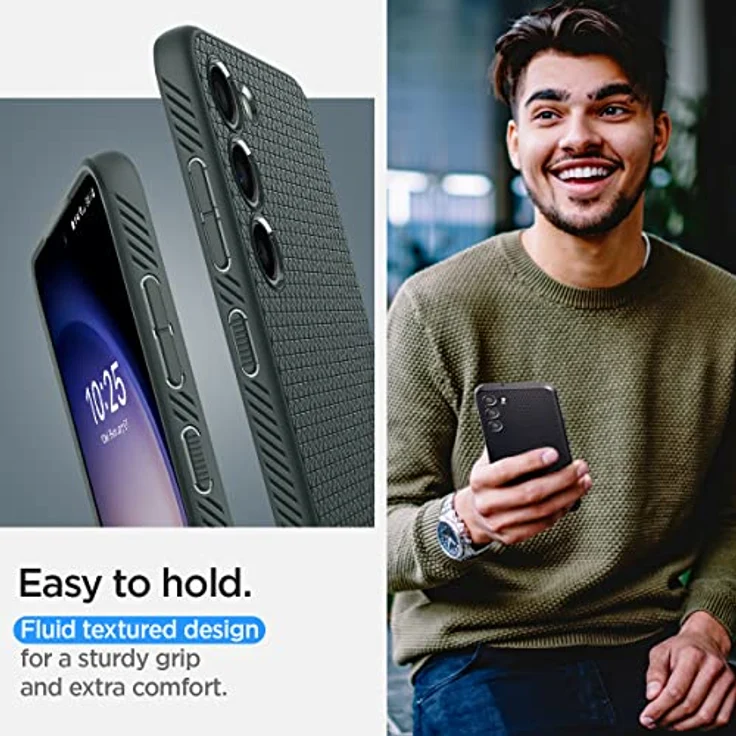 Spigen Liquid Air Hülle Kompatibel mit Samsung Galaxy S23 Plus 5G - Gemustertes TPU in Abyss Green – Bild 4