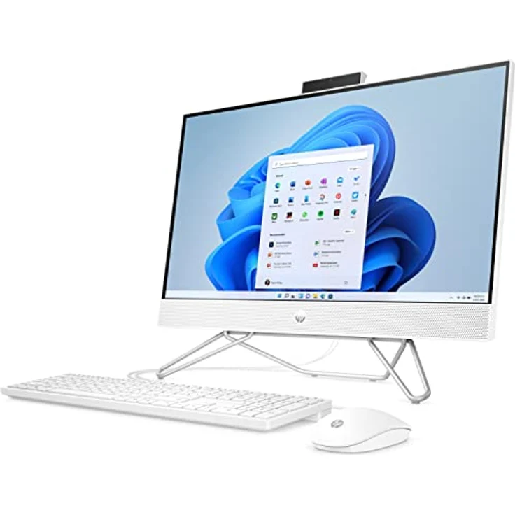 HP All in One PC | 23,8" FHD-Display | Intel Core i5-1235U | 8 GB DDR4 RAM | 512 GB SSD | Intel Iris Xe-Grafikkarte | QWERTZ Tastatur | Windows 11 Home | Starry White – Bild 2