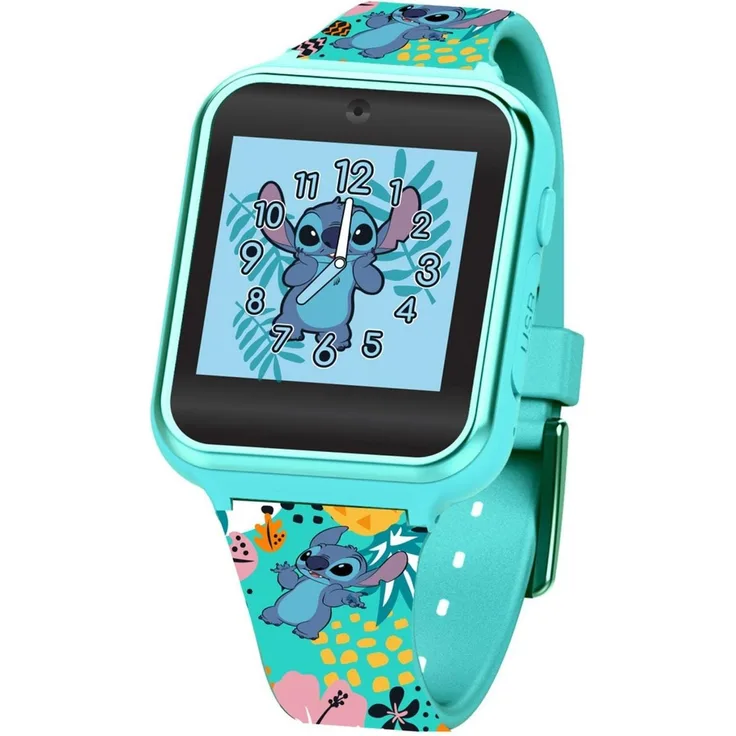 Accutime Disney Accutime Lilo and Stitch Interactive Kids smartwatch in Aqua Color with Selfie Camera, 6 Game, Sportuhr + Smartwatch