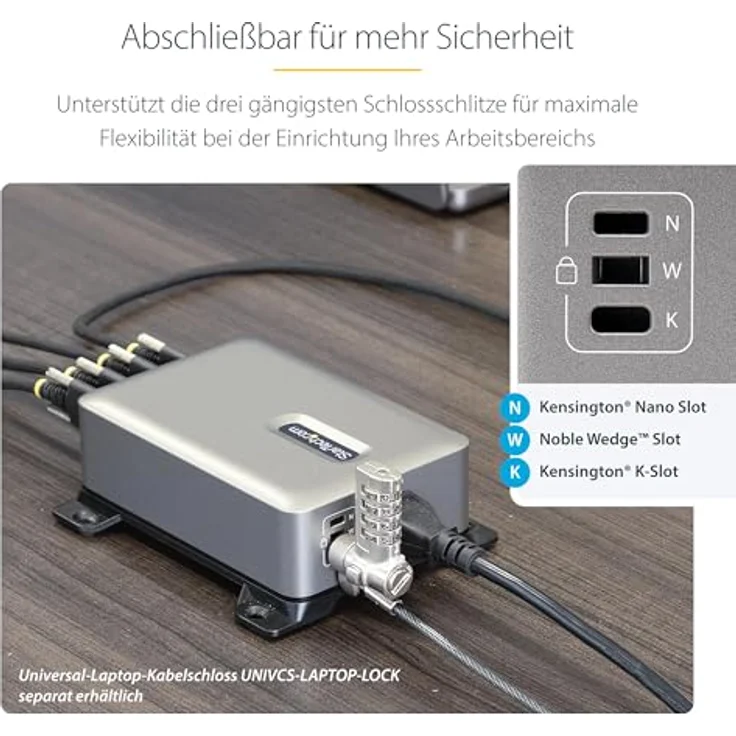 Startech.com 4-Port USB-C Charger, 240W Netzteil mit Power Delivery 3.1 und Oberflächenmontagehalterung – Bild 5