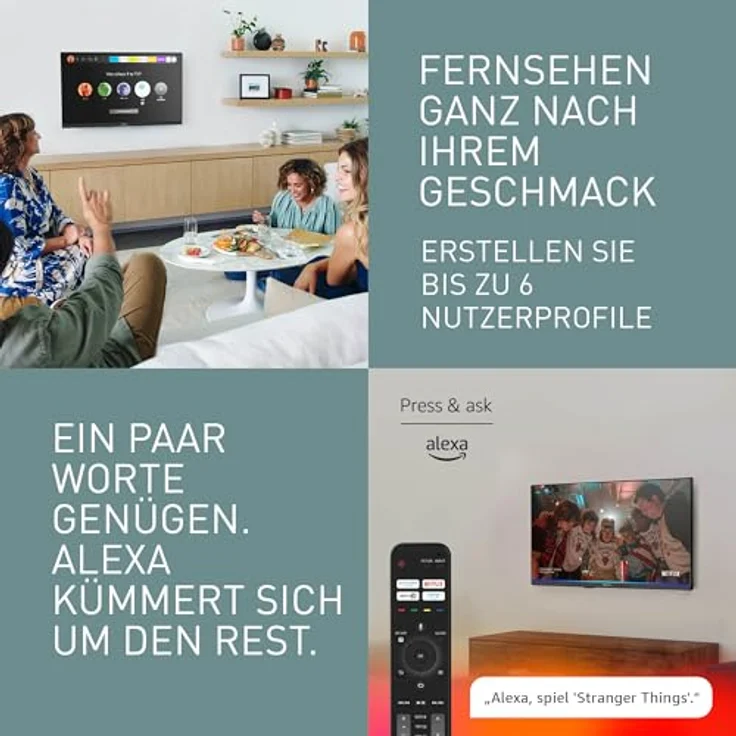 Panasonic TV-32S50AEZ, S50A Serie 32 Zoll HD LED Smart TV, 2024, Fire TV, HD Color Engine, HDR, Alexa-Sprachsteuerung, Gaming-Modus, Media Player, schwarz – Bild 4