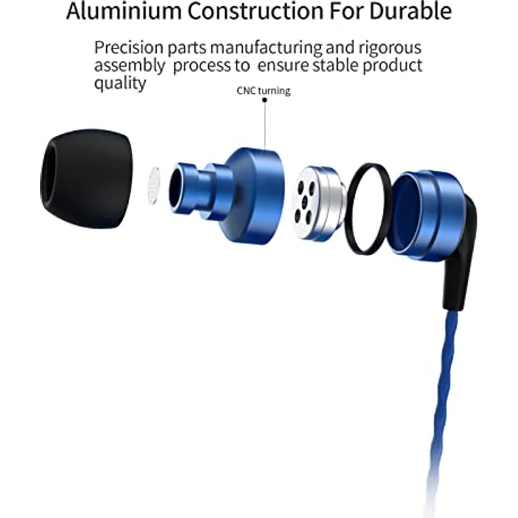 SoundMAGIC E80 High Fidelity Kopfhörer Smartphone Earbuds In Ear Kopfhörer Hochwertige Ohrhörer mit Noise Reduction - Blau – Bild 4