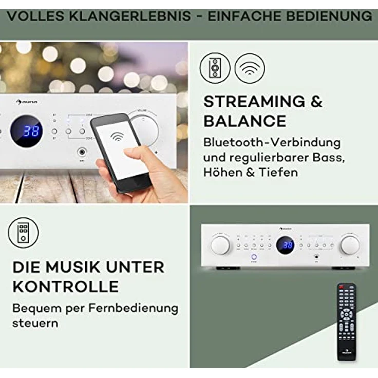 AMP-CD950 DG Digital-Multikanal-Verstärker 8x100W RMS BT Opt.-In Fernbedienung – Bild 5